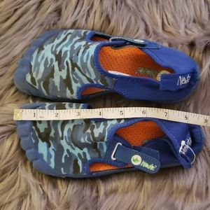 Blue camo water shoes
